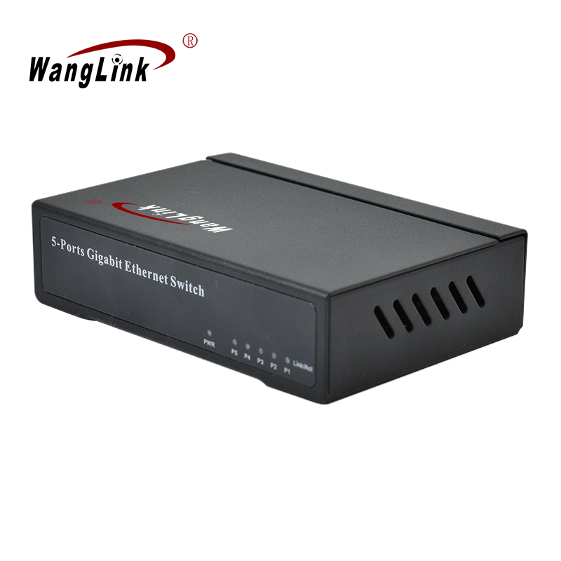 Product Gallery: Unmanaged 5-Port Wall Mount Gigabit Ethernet Switch, 10/100/1000Mbps, Metal, Plug & Play 2