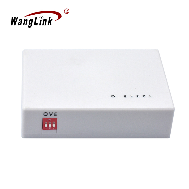 Product gallery: 5-Port 10/100Mbps Unmanaged Plastic Case QoS Switch, Plug-and-Play Desktop Ethernet Switch with VLAN & Extend Mode, SF500E-Qos