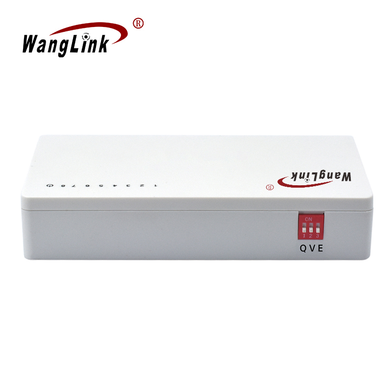 Product Gallery: Plastic Case 8 Port Unmanaged QoS Network Switch, 10/100Mbps Fast Ethernet, VLAN & Extend Modes, Desktop/Wall Mount 2