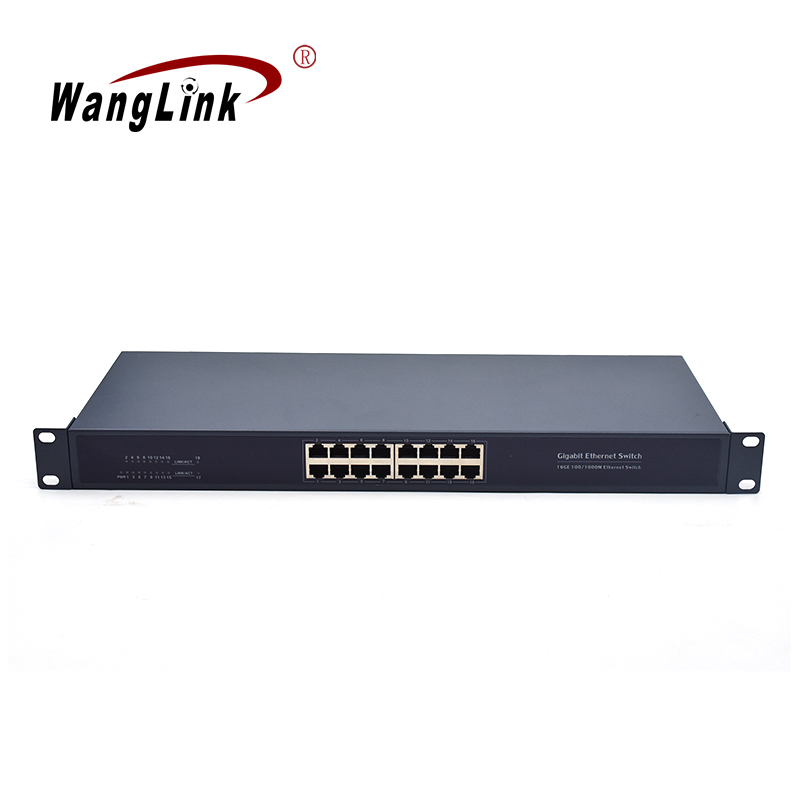Product Gallery: Unmanaged Gigabit 16 Port Rack Mount Switch, 10/100/1000Mbps Auto-Negotiation, 8K MAC, Fanless Metal Housing 2