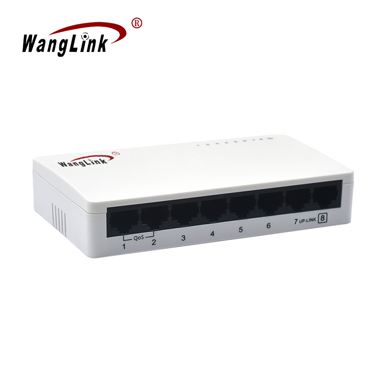 Product Gallery: Plastic Case 8 Port Unmanaged QoS Network Switch, 10/100Mbps Fast Ethernet, VLAN & Extend Modes, Desktop/Wall Mount 3