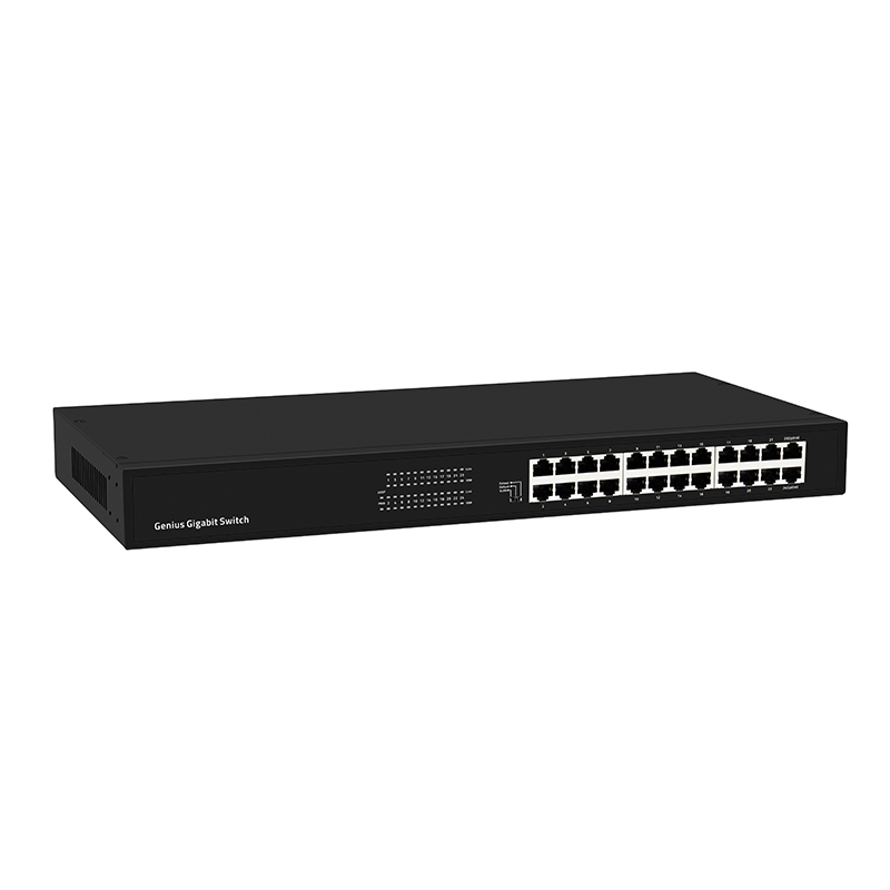 Product Gallery: Unmanaged 24-Port Gigabit Ethernet Switch, Rack Mount, Fanless Metal Design, VLAN Isolation & QoS, 48Gbps Switching Capacity 3