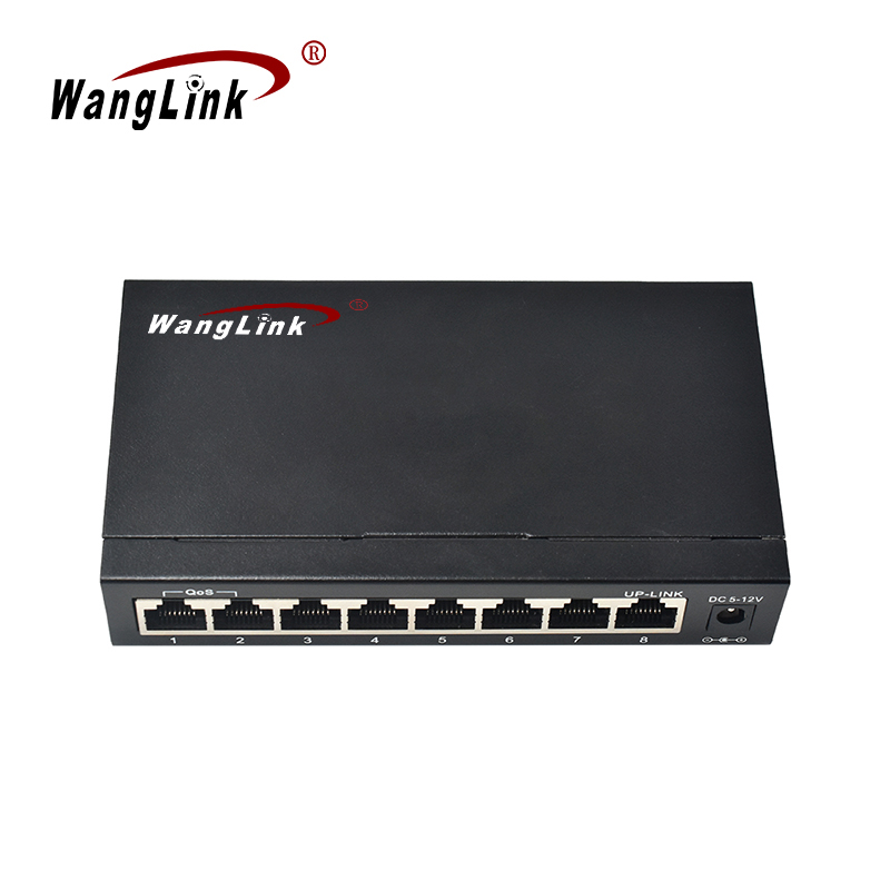 Product Gallery: Unmanaged 8 Port Gigabit QoS Ethernet Switch, VLAN & Extend Modes, Metal Housing, Desktop/Wall Mount 3