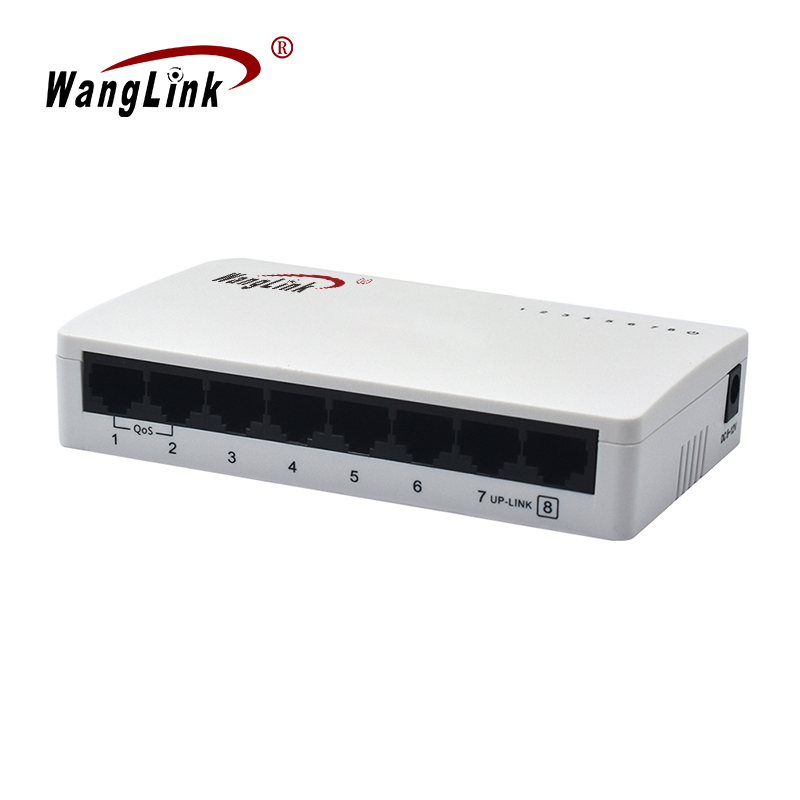 Product Gallery: Plastic Case 8 Port Unmanaged QoS Network Switch, 10/100Mbps Fast Ethernet, VLAN & Extend Modes, Desktop/Wall Mount 4