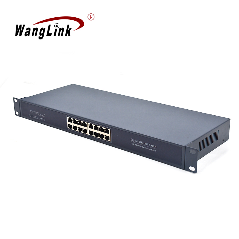 Product Gallery: Unmanaged Gigabit 16 Port Rack Mount Switch, 10/100/1000Mbps Auto-Negotiation, 8K MAC, Fanless Metal Housing 3