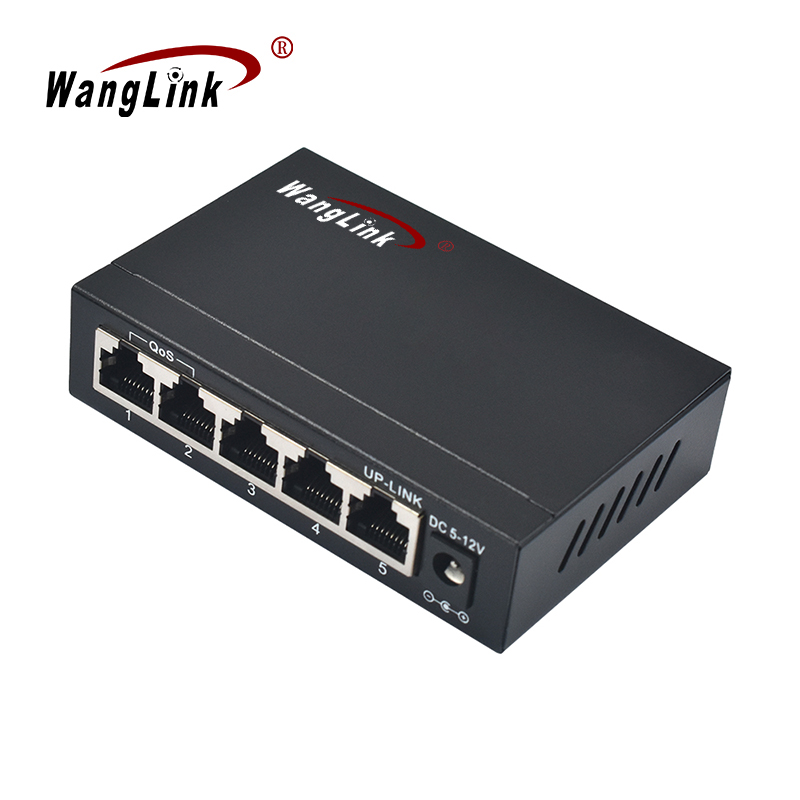 Product gallery: Unmanaged 5 Port Gigabit Ethernet Switch, QoS VLAN Extend DIP Switch, Metal Housing, Desktop/Wall Mount for SMB Office Network