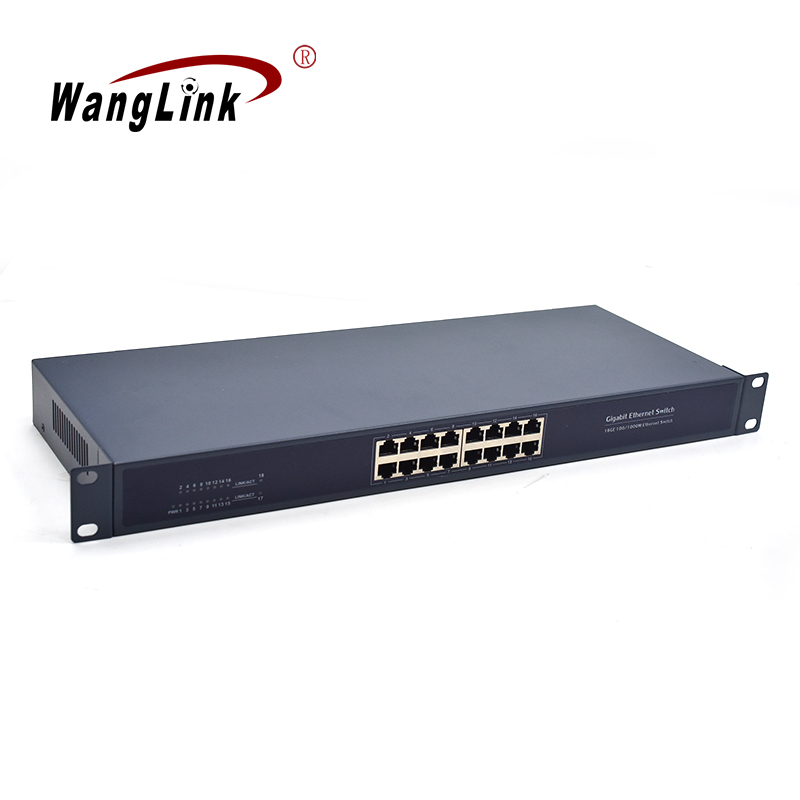 Product Gallery: Unmanaged Gigabit 16 Port Rack Mount Switch, 10/100/1000Mbps Auto-Negotiation, 8K MAC, Fanless Metal Housing 4
