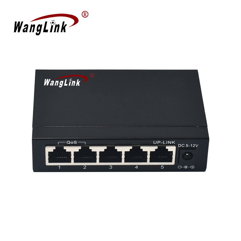 Product gallery: Unmanaged 5 Port Gigabit Ethernet Switch, QoS VLAN Extend DIP Switch, Metal Housing, Desktop/Wall Mount for SMB Office Network