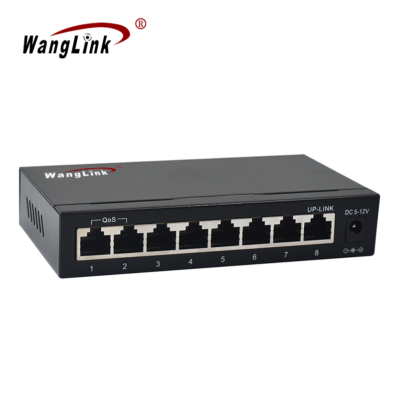 Product Gallery: Unmanaged 8 Port Gigabit QoS Ethernet Switch, VLAN & Extend Modes, Metal Housing, Desktop/Wall Mount 5