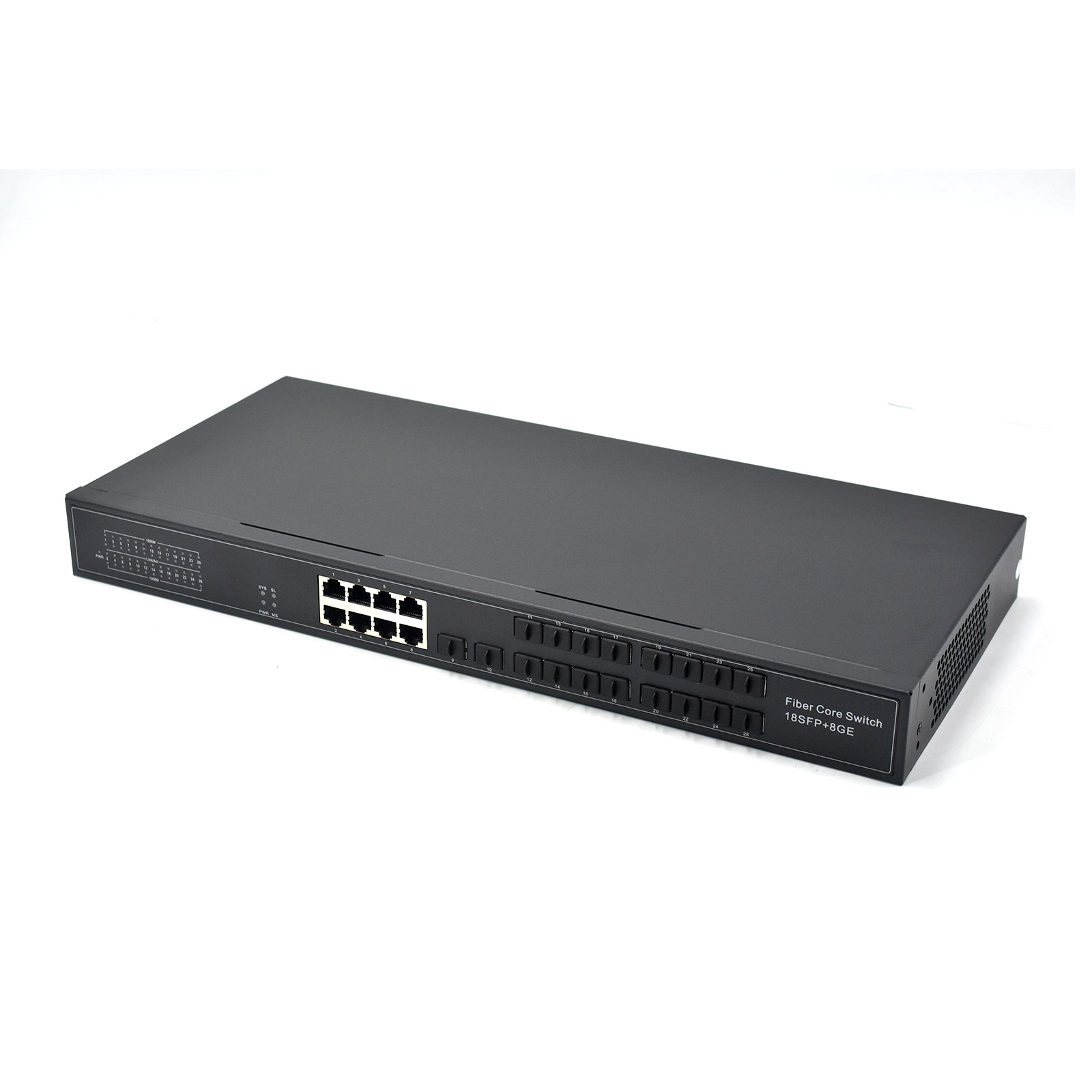 Product Gallery: Unmanged 18 Port SFP Ethernet Switch with 8 RJ45 Ports, Rack Mount, Gigabit 4