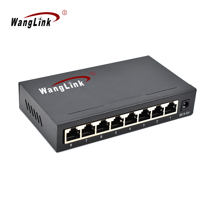 Product Gallery: 8 Port Unmanaged RJ45 Home Ethernet Switch, SF800 10/100Mbps Fast Ethernet, Durable Metal Case, Wall Mount for SMB and Home Office 4