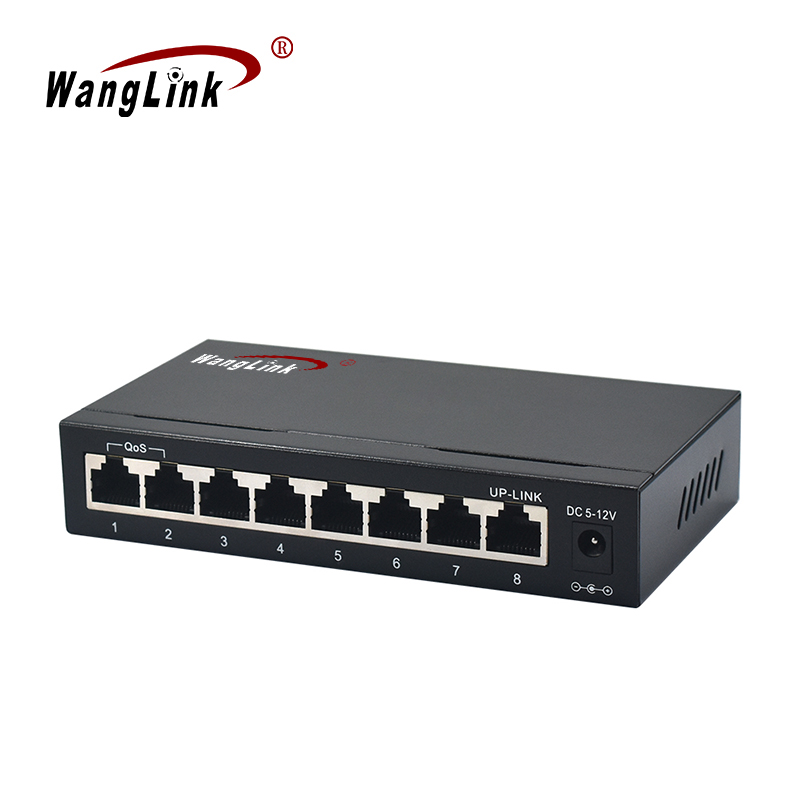 Product Gallery: Unmanaged 8 Port Gigabit QoS Ethernet Switch, VLAN & Extend Modes, Metal Housing, Desktop/Wall Mount 6