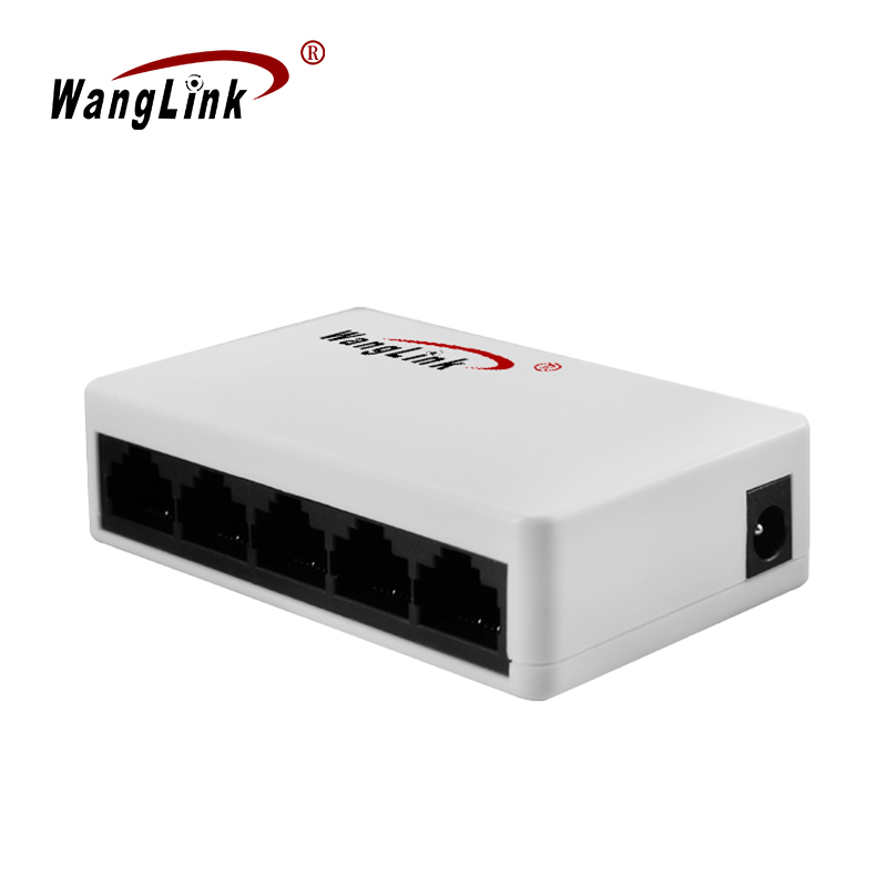 Product gallery: Unmanaged Plastic Case 5 Port Fast Ethernet Switch, 10/100Mbps Auto-MDI/MDIX, Desktop & Wall Mount for SMB and Home Office