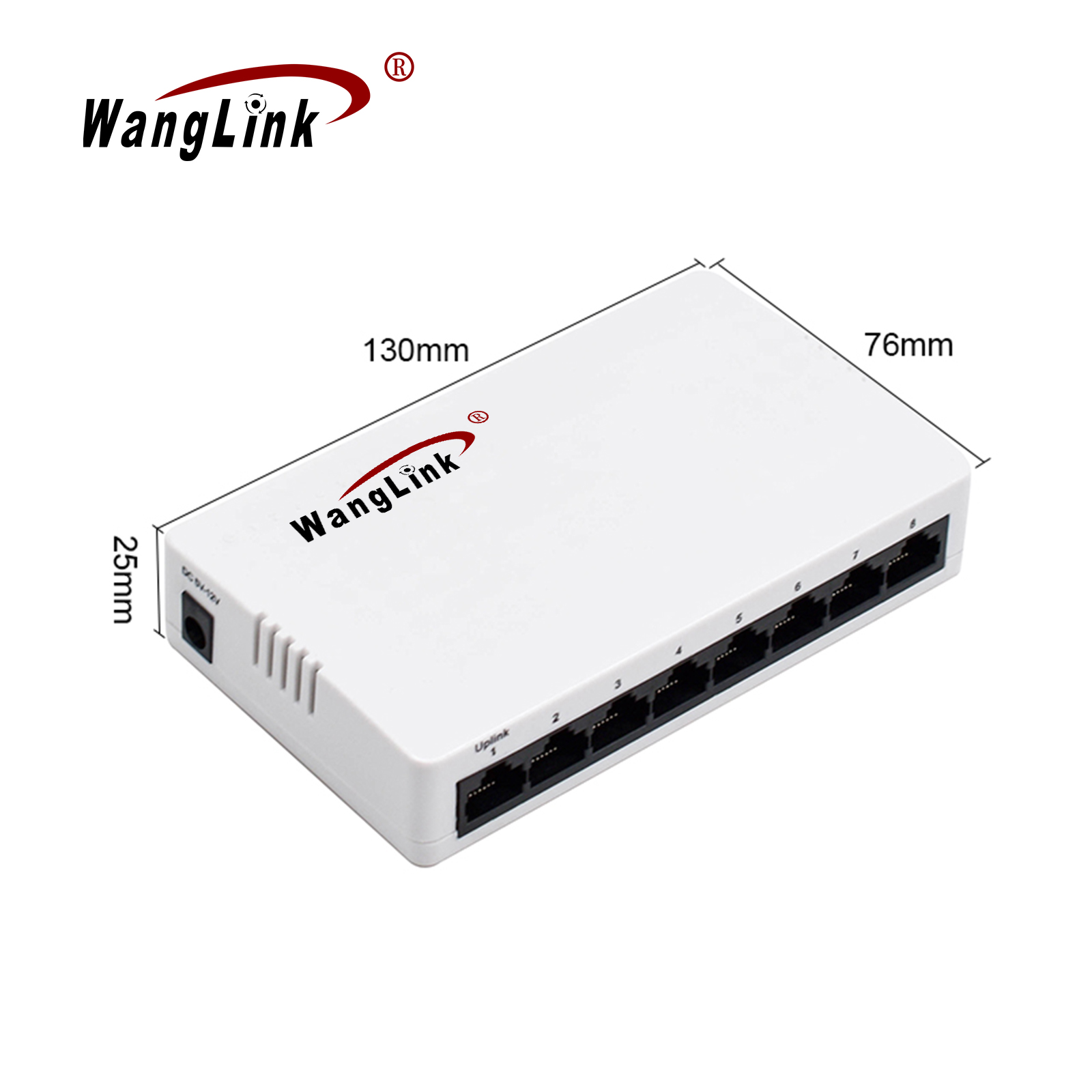 Product Gallery: Unmanaged 8-Port Fast Ethernet Switch, Plastic Case, 10/100Mbps, Desktop/Wall Mount, Plug and Play for SMB Network 5