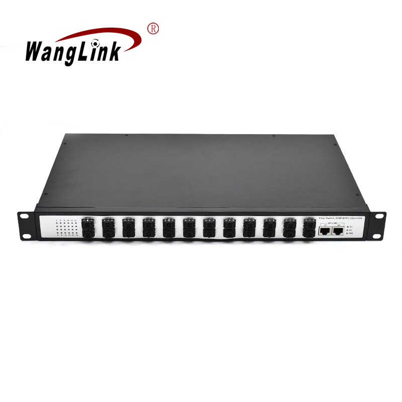 Product Gallery: Unmanaged 24 SFP Rack Mount Fiber Optic to Ethernet Switch, 2 Gigabit RJ45 Uplinks, 52Gbps Switching Capacity 7
