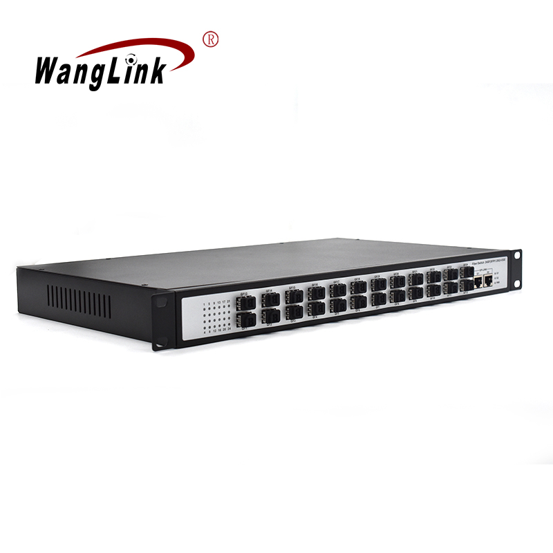 Product Gallery: Unmanaged 24 SFP Rack Mount Fiber Optic to Ethernet Switch, 2 Gigabit RJ45 Uplinks, 52Gbps Switching Capacity 8