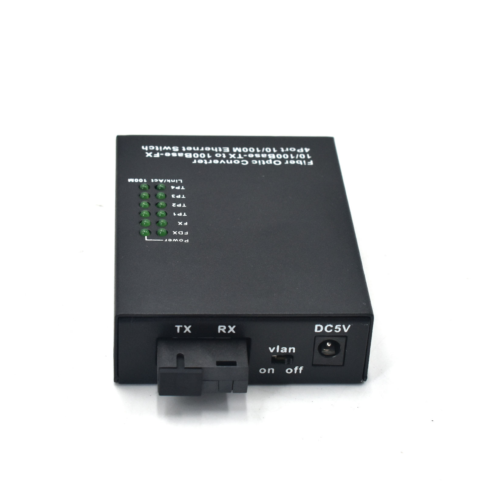 Product Gallery: Unmanaged Fiber Optic Media Converter, 4-Port Fast Ethernet with SC Single Mode 100Base-X, Desktop & Wall Mount for Commercial & Industrial Use 2