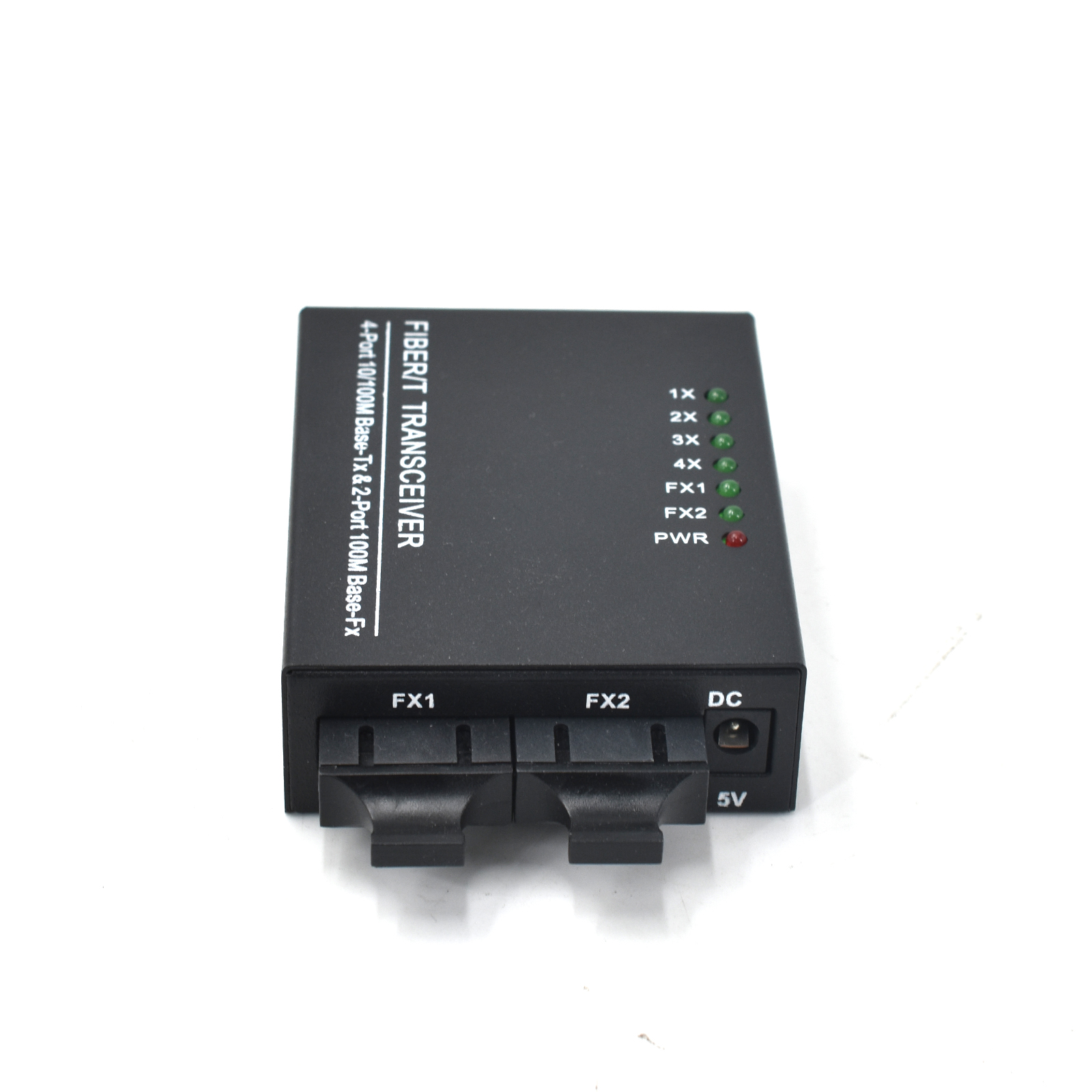Product Gallery: Unmanaged Fiber to Copper Media Converter, 4-Port 10/100Mbps Fast Ethernet, 2 SC Fiber Ports, Desktop/Wall Mount for Office & Industrial Use 2