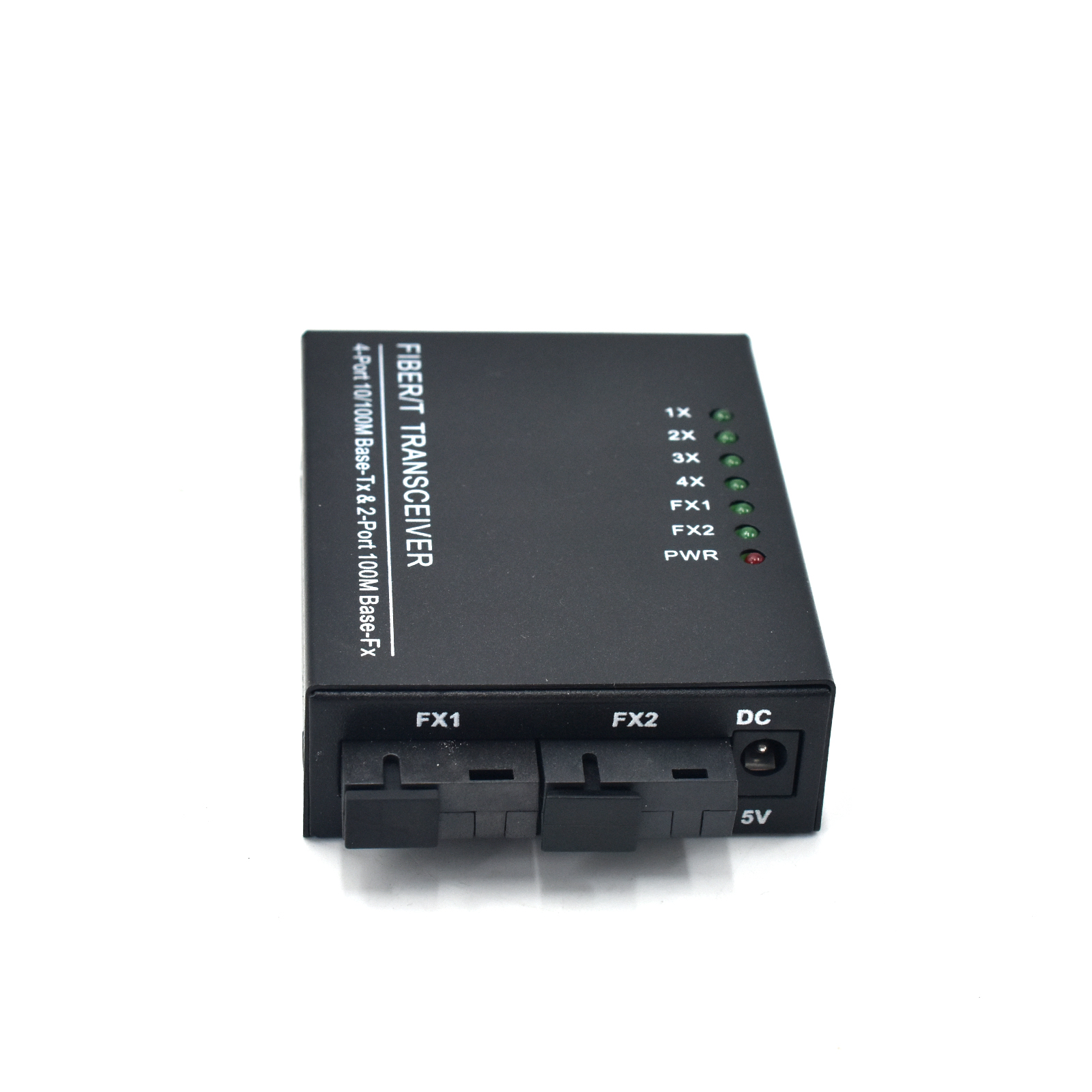 Product Gallery: Unmanaged Fiber to Copper Media Converter, 4-Port 10/100Mbps Fast Ethernet, 2 SC Fiber Ports, Desktop/Wall Mount for Office & Industrial Use 4