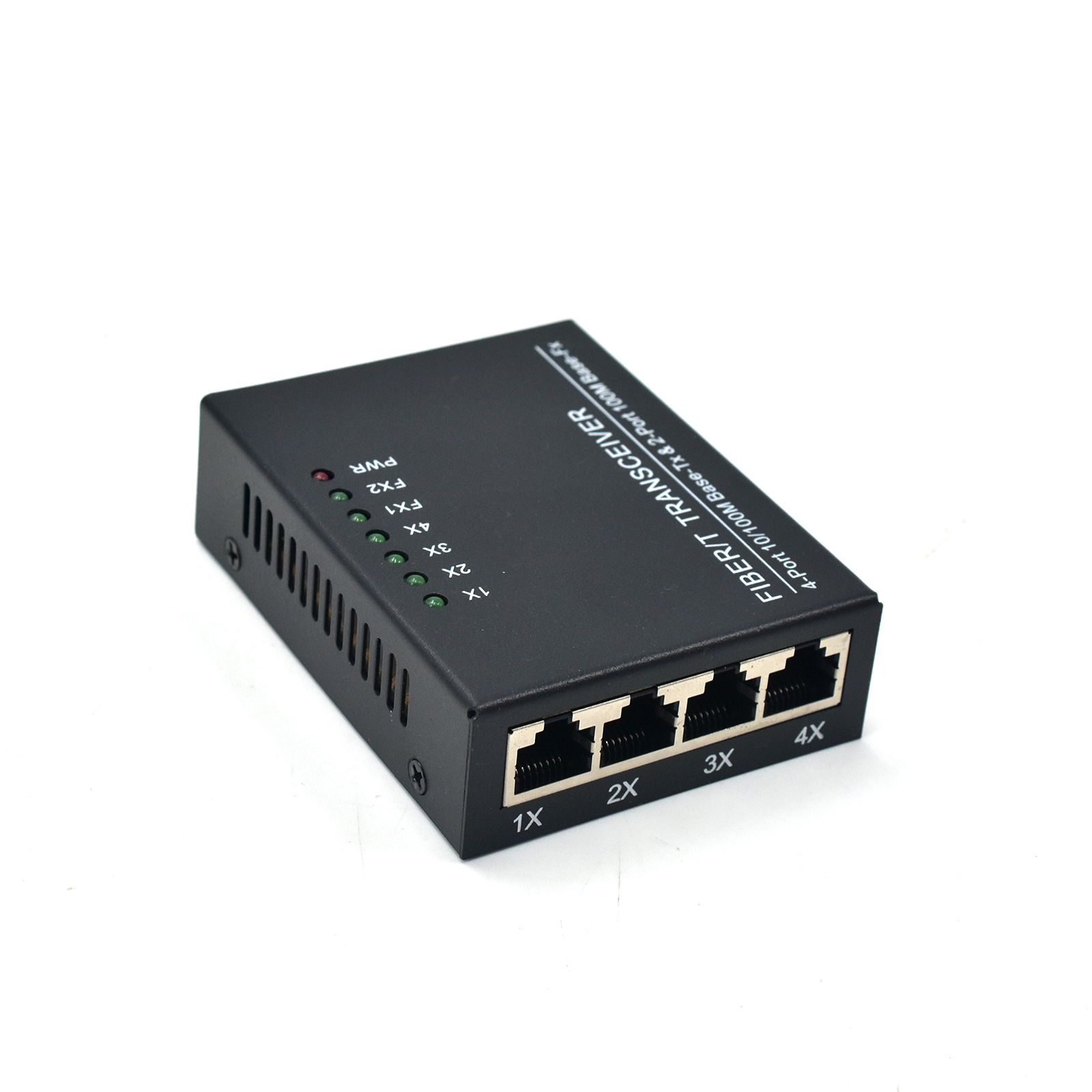 Product Gallery: Unmanaged Fiber to Copper Media Converter, 4-Port 10/100Mbps Fast Ethernet, 2 SC Fiber Ports, Desktop/Wall Mount for Office & Industrial Use 5
