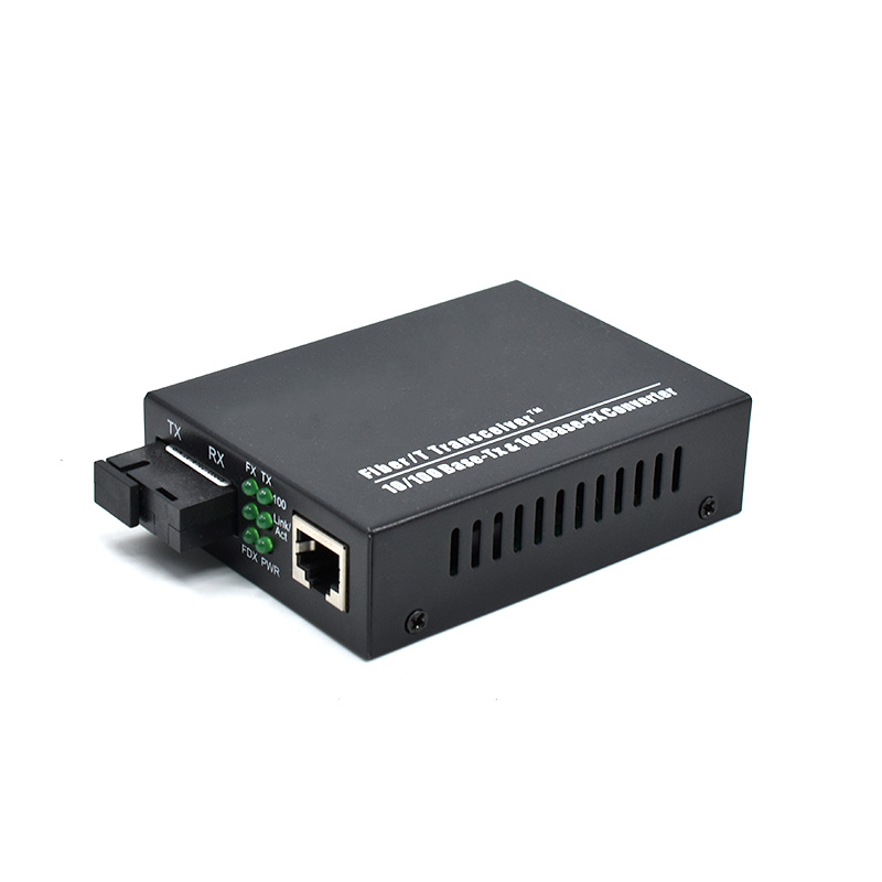 Product Gallery: Unmanaged Media Converter from Fiber to Ethernet, 1 SC Fiber Port, 1 RJ45 Port, 10/100Mbps, Plug-and-Play, Metal Housing for Enterprise & Industrial Use 5