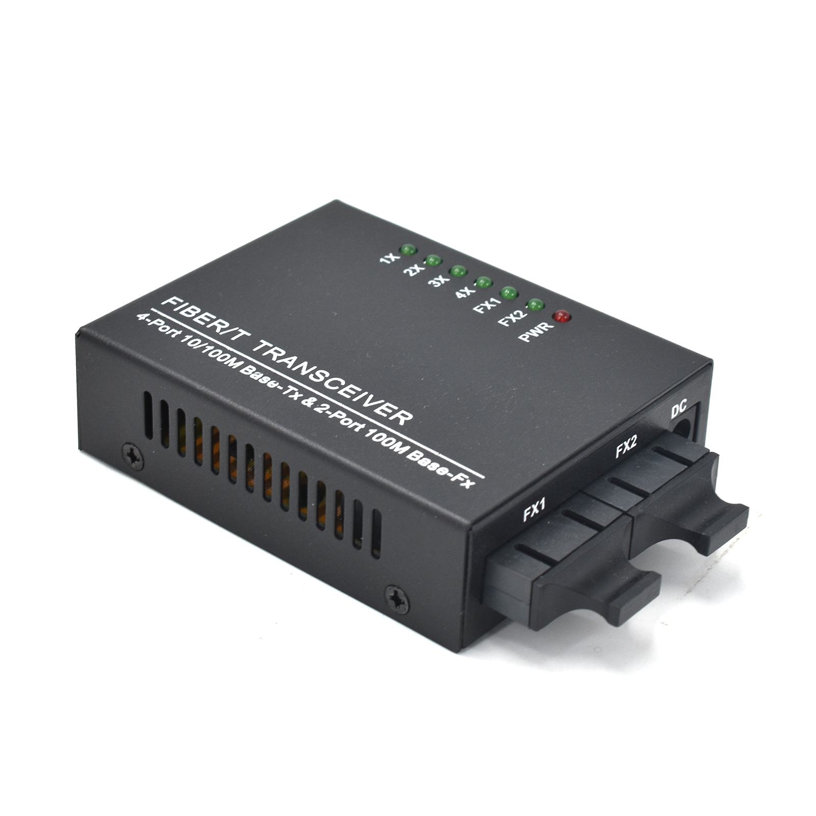 Product Gallery: Unmanaged Fiber to Copper Media Converter, 4-Port 10/100Mbps Fast Ethernet, 2 SC Fiber Ports, Desktop/Wall Mount for Office & Industrial Use 7