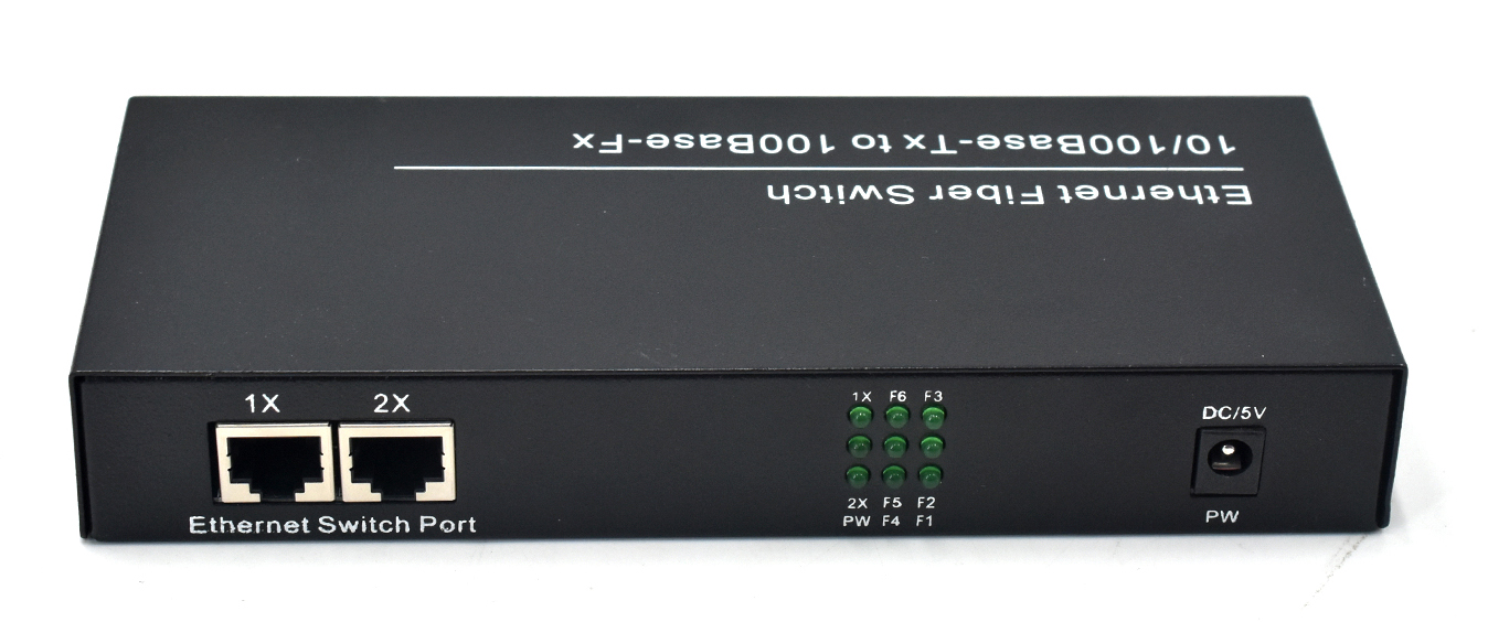 Product Gallery: Unmanaged Fiber Optic to Copper Media Converter, 6 SC Optical Ports 2 RJ45, 10/100Mbps, Plug-and-Play Desktop for Industrial Use 4