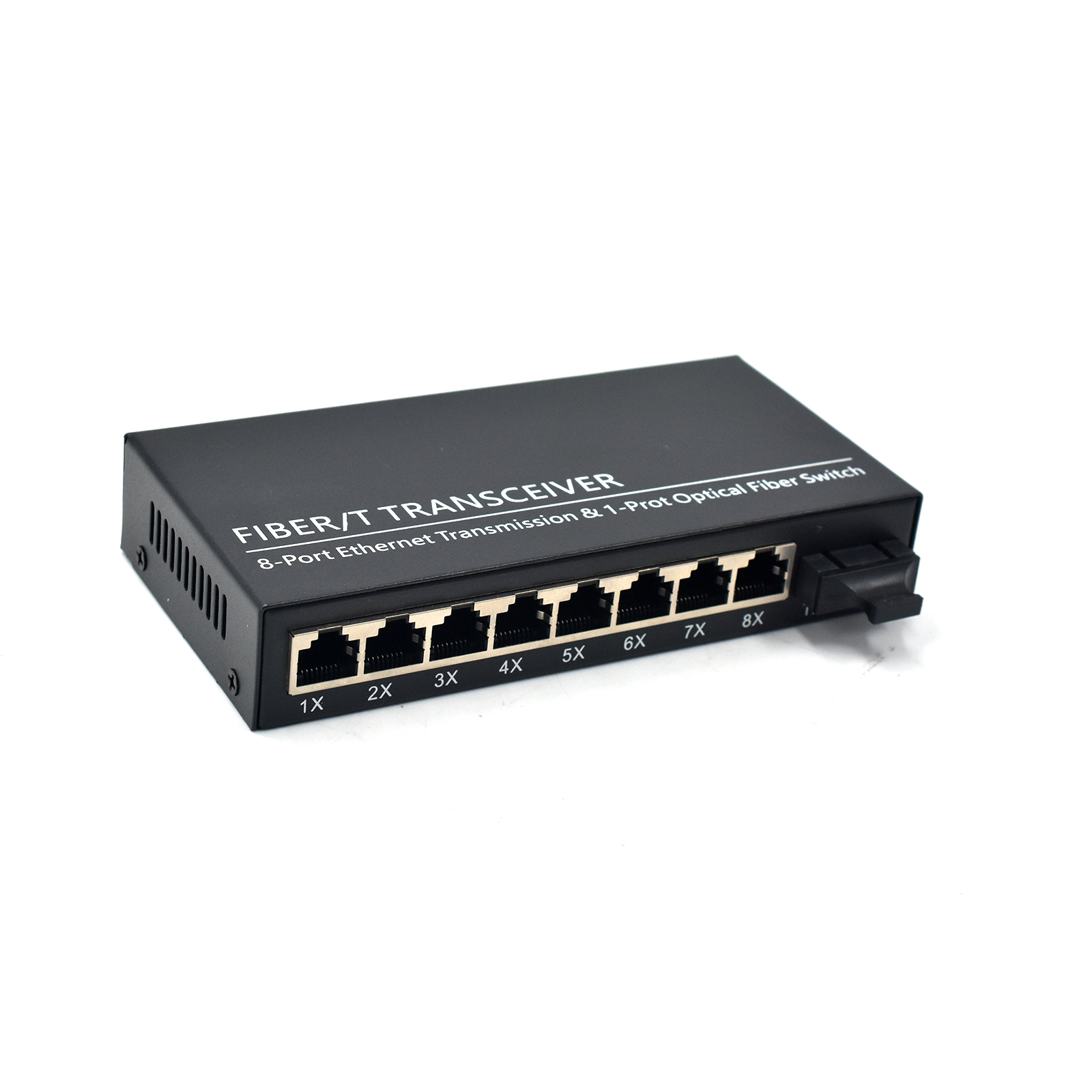 Product Gallery: Unmanaged Copper to Fiber Media Converter, 8-Port 10/100Mbps Fast Ethernet Switch, 1 SC Fiber Uplink, Plug-and-Play, Desktop/Wall Mount for Office & Industrial Use 4