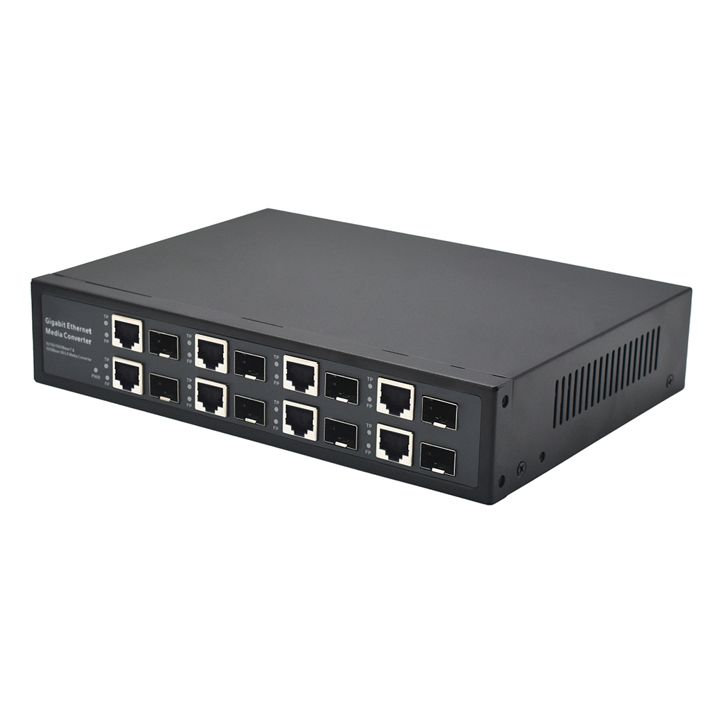 Product Gallery: Unmanaged 8-Port Gigabit Fiber Optic Media Converter Switch, 8 SFP Uplink, Physical Isolation, Desktop & Rack-Mount for Industrial and Commercial Networks 4