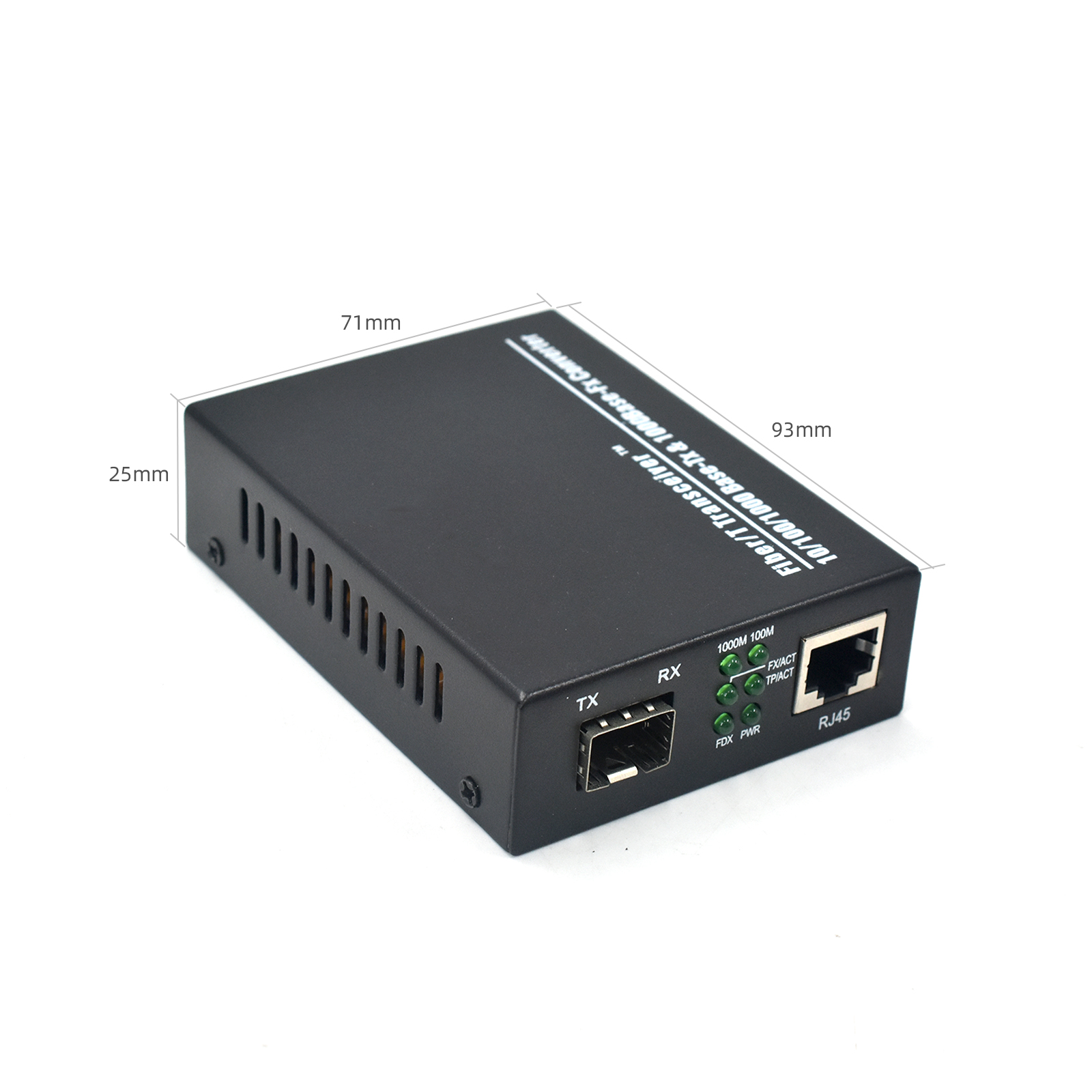 Product Gallery: Unmanaged Single Mode Fiber to Ethernet Media Converter, 1 Gigabit RJ45 Port, 1 SFP Slot 1.25Gbps, Plug-and-Play, Desktop for Long-Distance Transmission 2