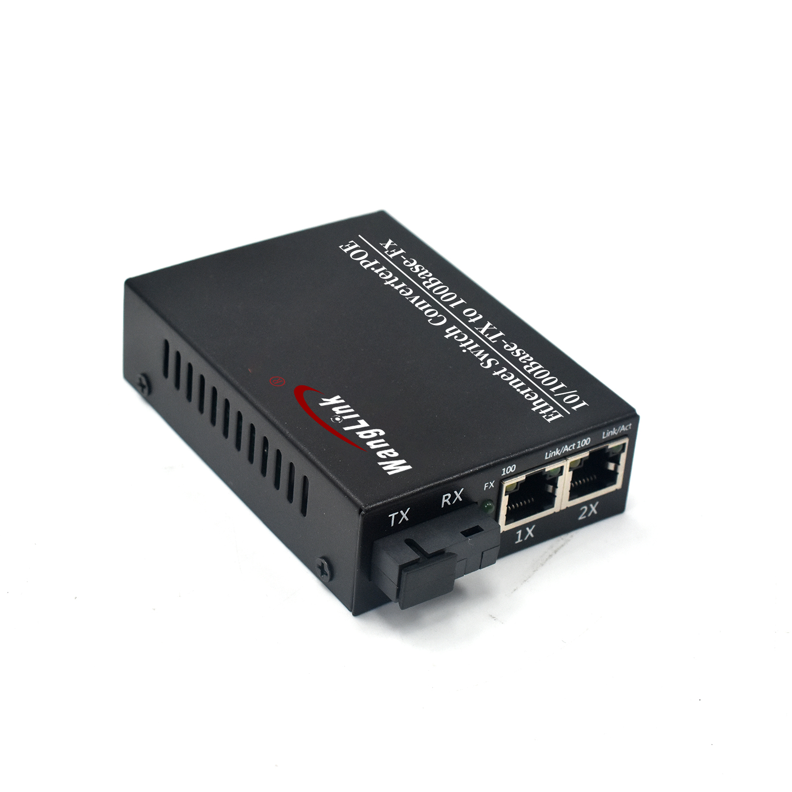 Product Gallery: Unmanaged Fiber to Copper Media Converter with PoE, 2 Ports Fast Ethernet, 1 SC Fiber Uplink, Desktop for Surveillance & Small Business 2