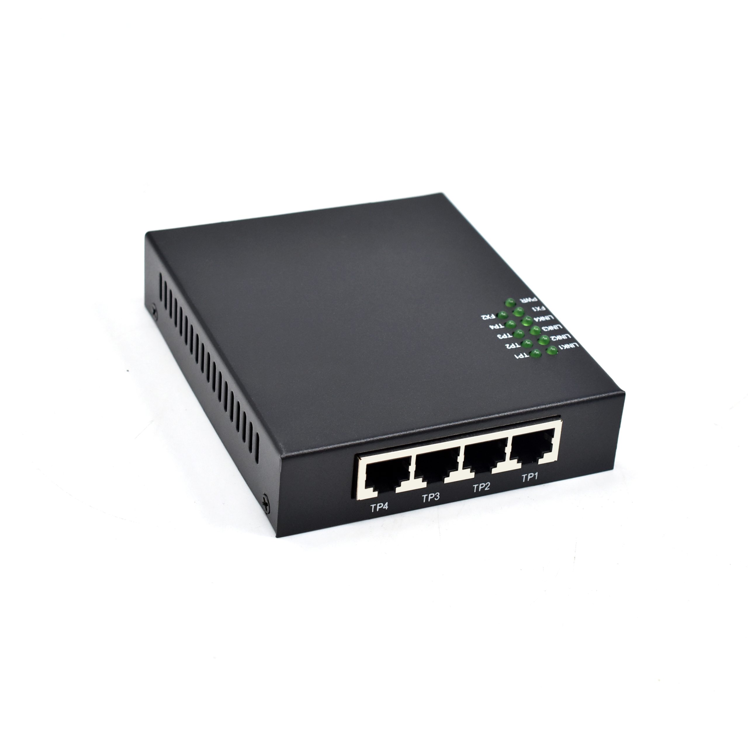 Product Gallery: Unmanaged Fast Ethernet Fiber to PoE Media Converter, 2 SC Fiber Ports, 4 PoE Ports 25.4W, Desktop & Rack-Mount for IP Surveillance & SMB Networking 2