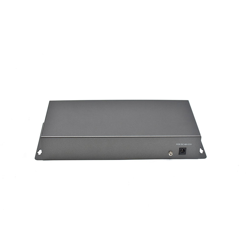 Product Gallery: 8-Port Unmanaged Gigabit Ethernet PoE to Fiber Media Converter, 2 SC Fiber Uplinks, 25.4W per Port, Desktop/Rack-Mount for IP Surveillance & SMB 2
