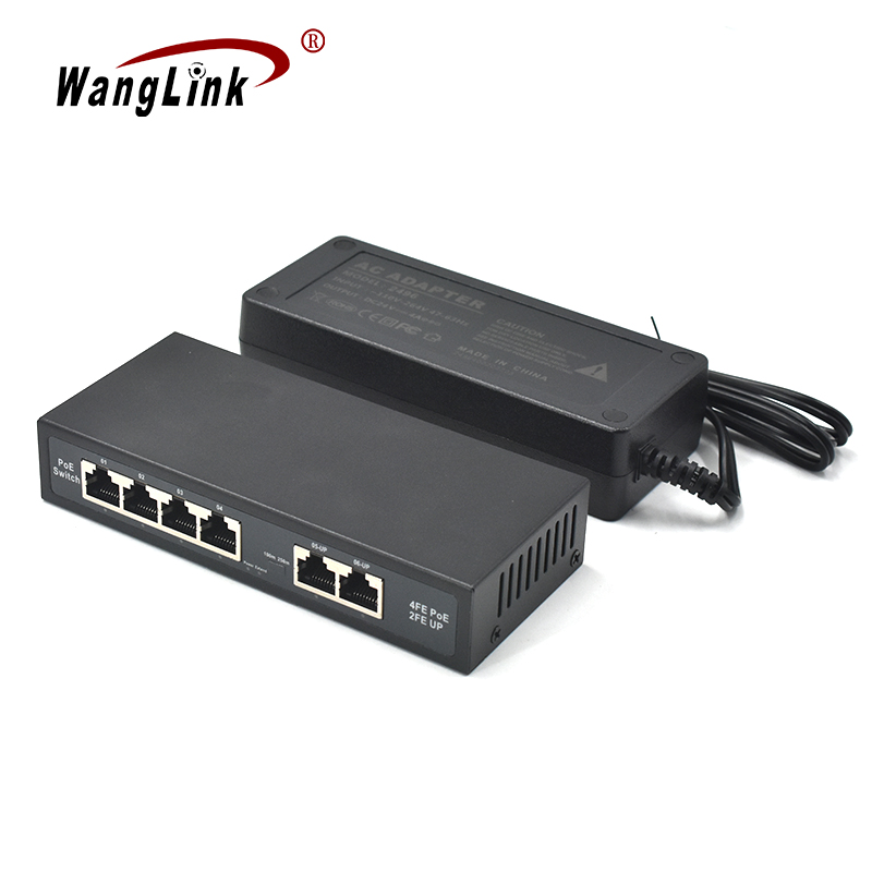 Product Gallery: Unmanaged 24 Volt Passive PoE Switch, 4 Ports Fast Ethernet, 2 Uplink RJ45, Desktop for IP Cameras and VoIP 2
