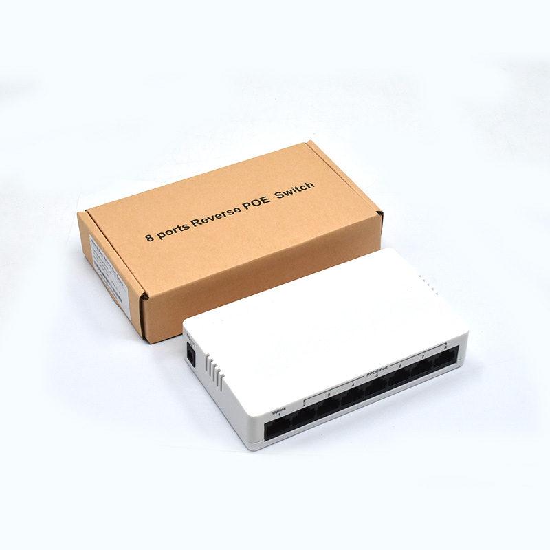 Product Gallery: Unmanaged PoE Powered Switch with PoE Passthrough, 8-Port Fast Ethernet, Reverse PoE, Desktop Metal for IP Camera & Network Extension 2