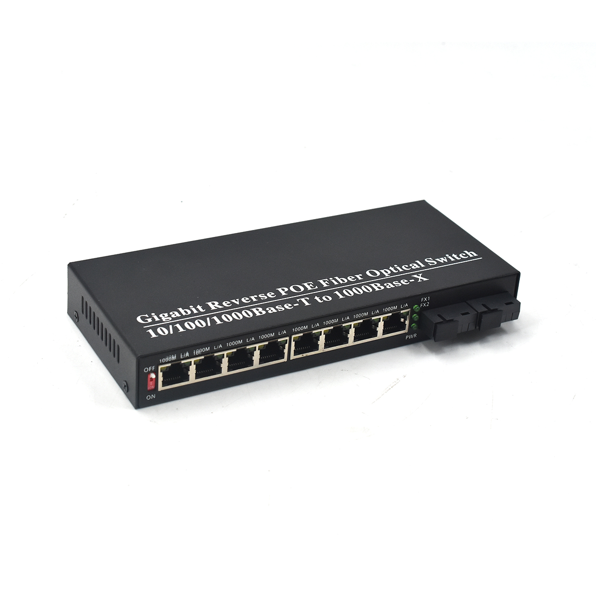 Product Gallery: Unmanaged PoE Powered 8 Port Network Switch, 2 SC Fiber Ports, Gigabit, Desktop for Industrial and Commercial Environments 2