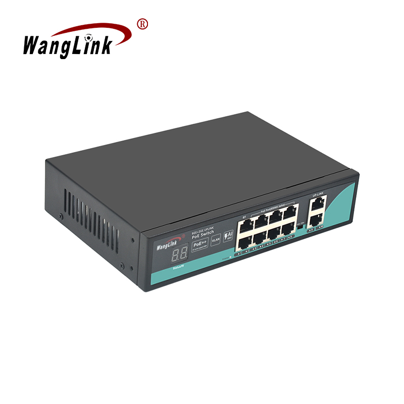 Product Gallery: Unmanaged 8 Port PoE Switch Gigabit, 2 RJ45 Uplink, 120W PoE Budget, 250m Long Distance, Metal Case for IP Camera & Small Business 2