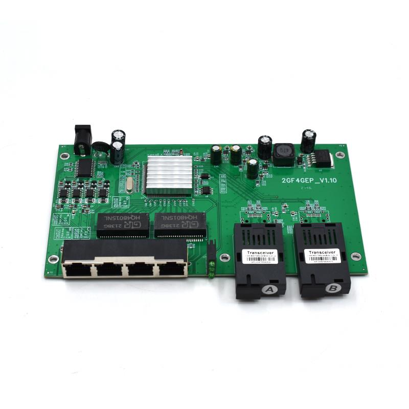Product Gallery: Unmanaged 4 Port PoE Ethernet to Media Converter, 2 SC Fiber Uplink, Gigabit 10/100/1000Mbps, Desktop/Rack-Mount for Surveillance & SME Networks 3