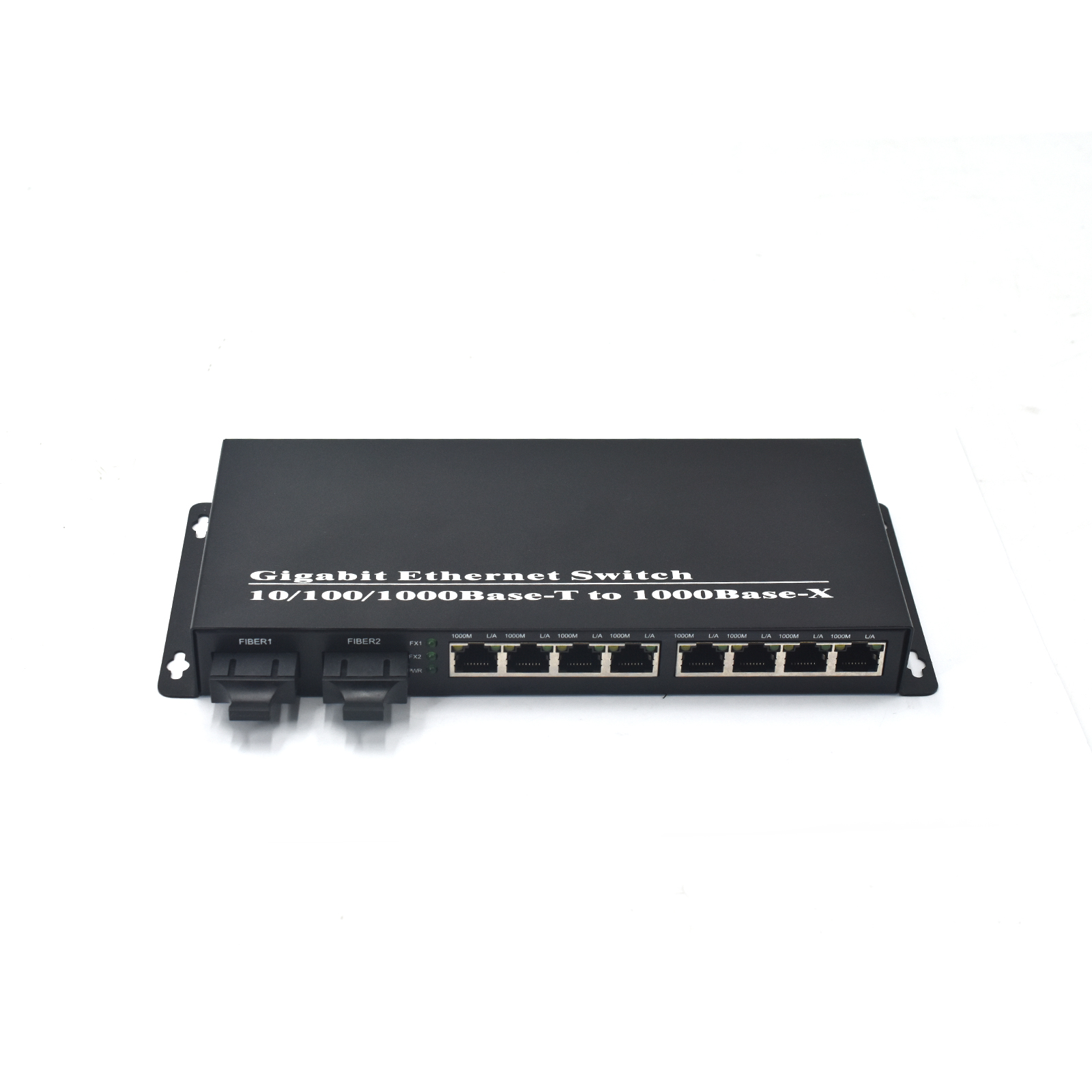 Product Gallery: Unmanaged Media Converter Fiber to RJ45, 8-Port Gigabit Ethernet Switch, 2 SFP Slots, Plug-and-Play, Metal Enclosure for Office & Surveillance Networks 3