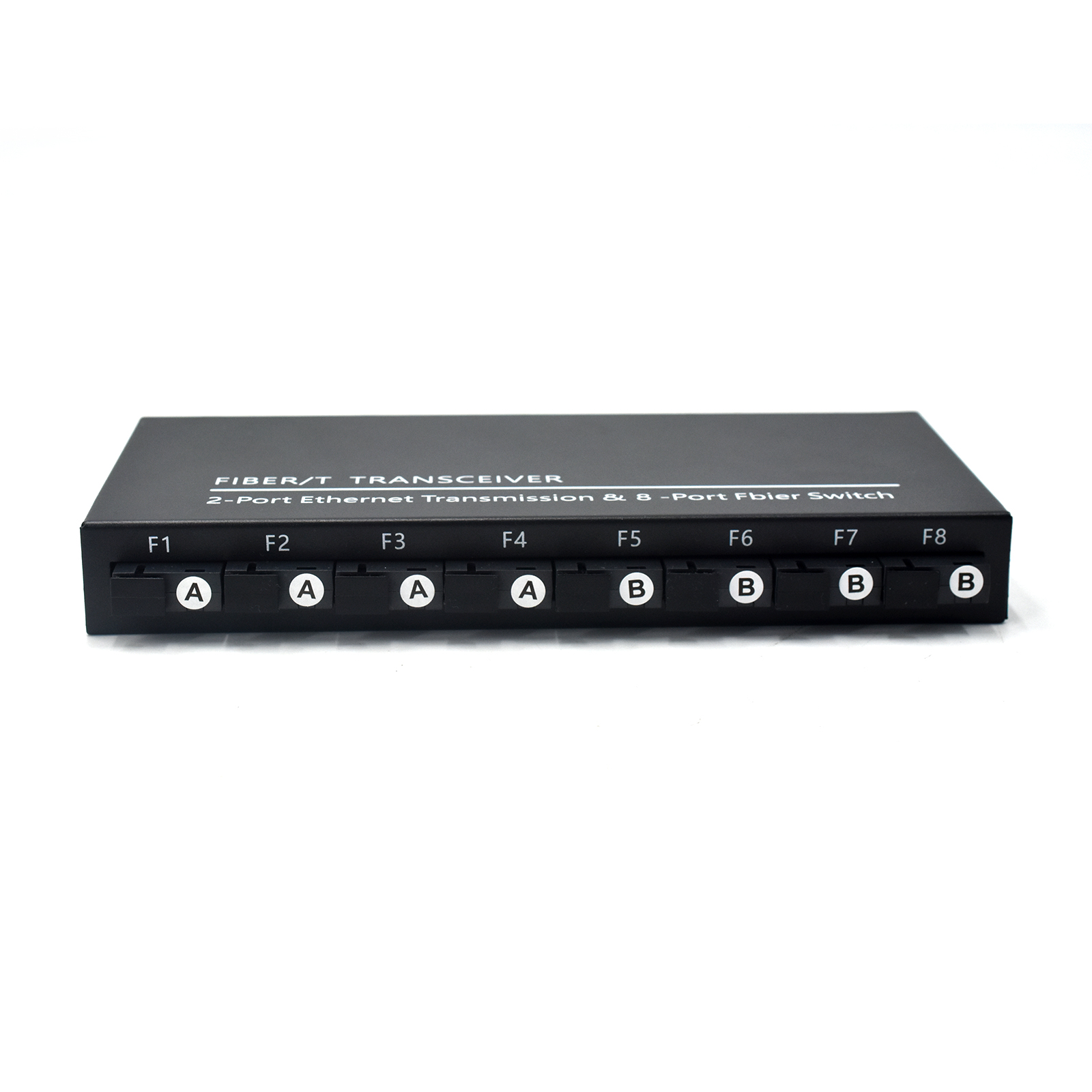 Feature image: Unmanaged 10 100 8 Port SC Fiber Media Converter, 2 Gigabit RJ45, 155Mbps Optical, 120km Distance, Desktop/Wall Mount for Industrial & Commercial Networks