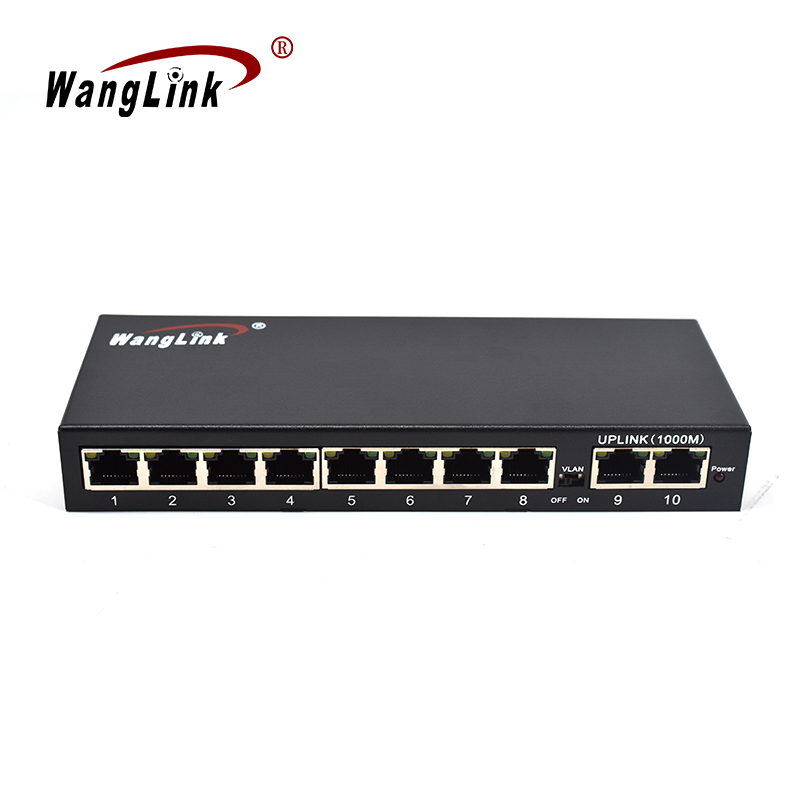 Feature image: 8 Port Passive PoE Switch, Unmanaged Fast Ethernet, 2 Gigabit Uplink Ports, 250m Long Range, Desktop for Surveillance