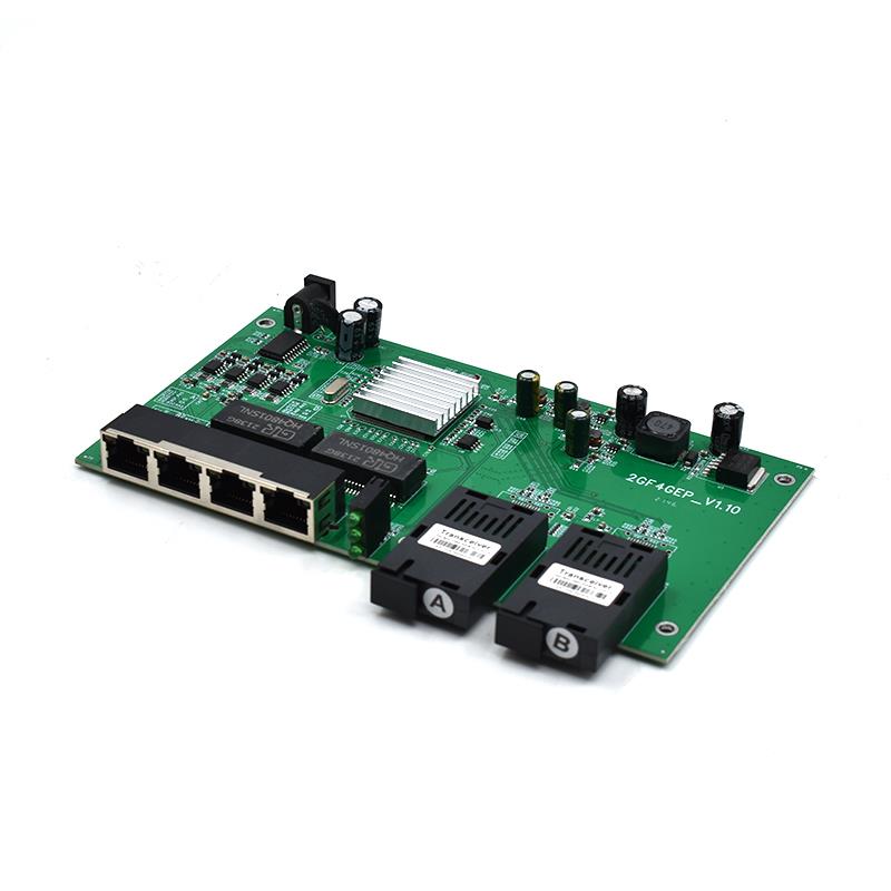Product Gallery: Unmanaged 4 Port PoE Ethernet to Media Converter, 2 SC Fiber Uplink, Gigabit 10/100/1000Mbps, Desktop/Rack-Mount for Surveillance & SME Networks 5