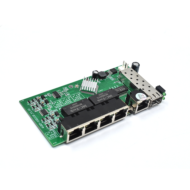 Product Gallery: Unmanaged 4 Port PoE Gigabit Ethernet Switch, 1 SFP Uplink, 96W Budget, Desktop/Wall Mount for IP Surveillance & Small Business 8