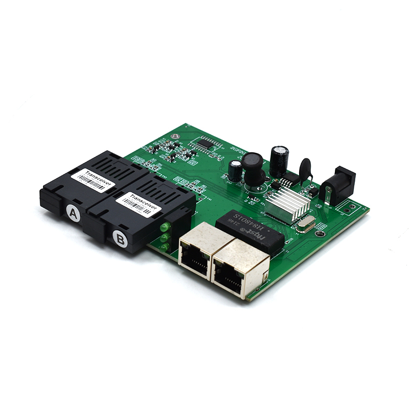 Product Gallery: Unmanaged 2 Port PoE Media Converter, Gigabit, 2 SC Fiber Uplink, Metal Housing for Desktop & Wall Mount 7