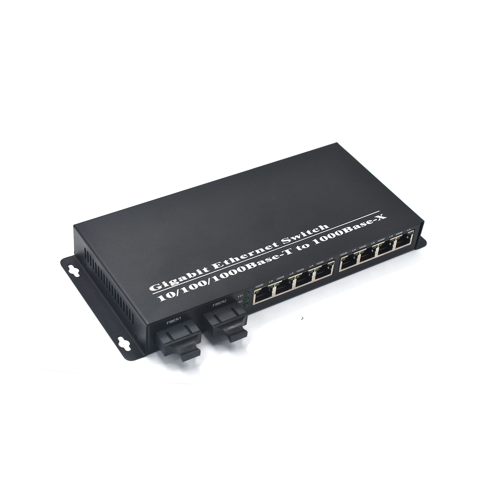 Product Gallery: Unmanaged Media Converter Fiber to RJ45, 8-Port Gigabit Ethernet Switch, 2 SFP Slots, Plug-and-Play, Metal Enclosure for Office & Surveillance Networks 7