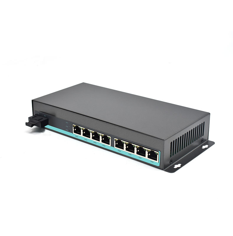 Product Gallery: Unmanaged 8-Port PoE Media Converter, Gigabit Ethernet with 1 SC Fiber Uplink, 25.4W per Port, Desktop & Rack-Mount for Surveillance & SME Networks 2