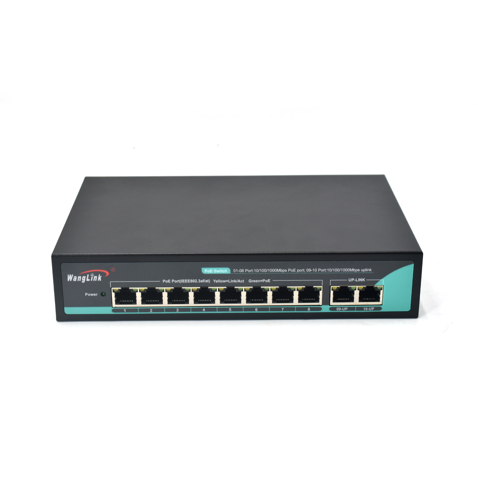 Product Gallery: 8 Port Gigabit Unmanaged PoE Switch, 10/100/1000Mbps, 2 RJ45 Uplink, 96W PoE Budget, Metal Case, Wall Mount & Desktop for Small Business Surveillance 2