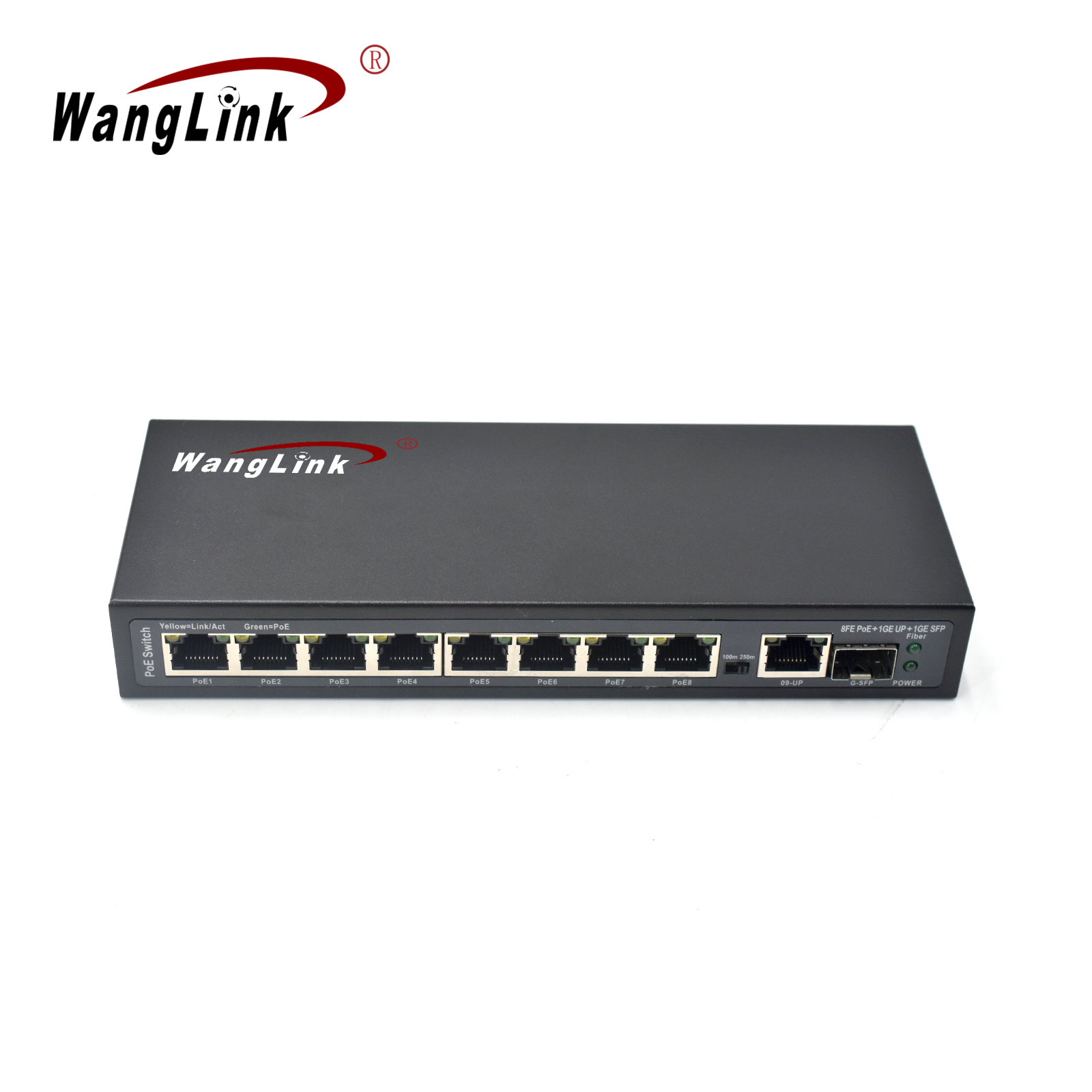 Product Gallery: Unmanaged 8 Port PoE Switch, 1 Gigabit Uplink & 1 SFP Slot, 10/100Mbps, Desktop/Wall Mount for Surveillance 2