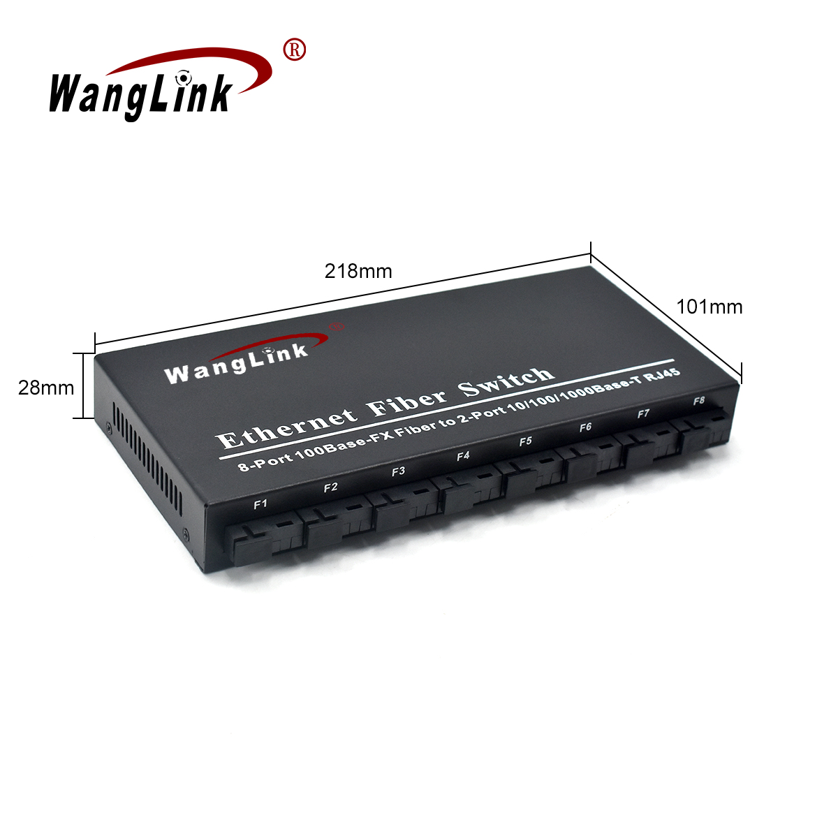 Product Gallery: Unmanaged 2 Port PoE Powered Switch, 8 Fiber SC/ST/FC Ports, 155Mbps, 2 Gigabit RJ45 Uplink, Desktop Wall Mount for Remote Access 3