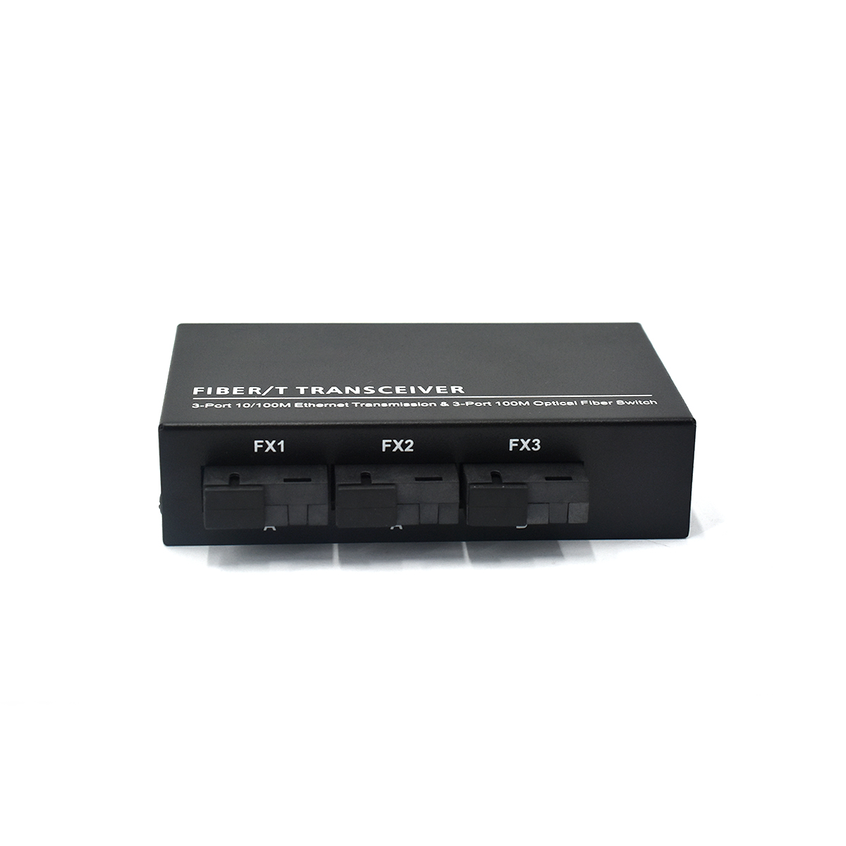 Product Gallery: Unmanaged 3 Port PoE Powered Switch, Fast Ethernet, 3 Fiber Uplink SFP, Reverse PoE, Wall Mount for Industrial & Commercial Use 3